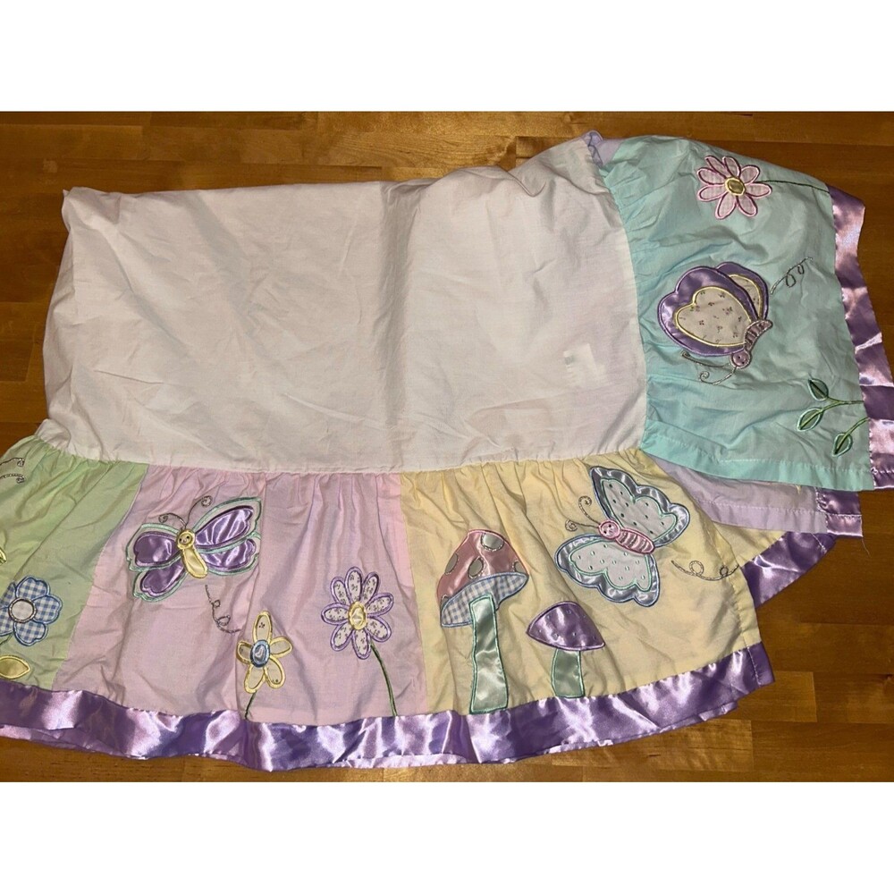 Kidsline Crib Dust-ruffle from Gossamer Wings Nursery Decor Collection preowned